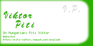 viktor piti business card